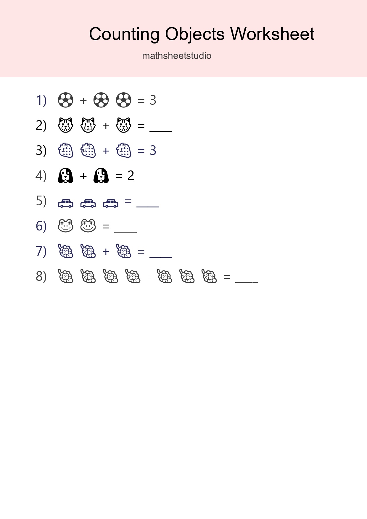 Learn Counting With Pictures Worksheet (Pre-K) - Part 157