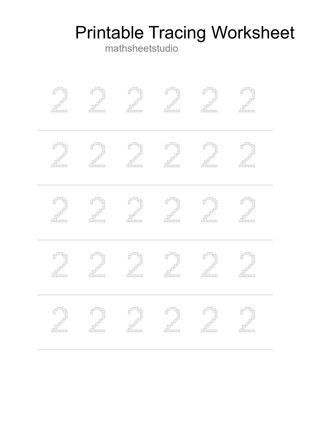 Printable Tracing Worksheet For Kids - Part 175