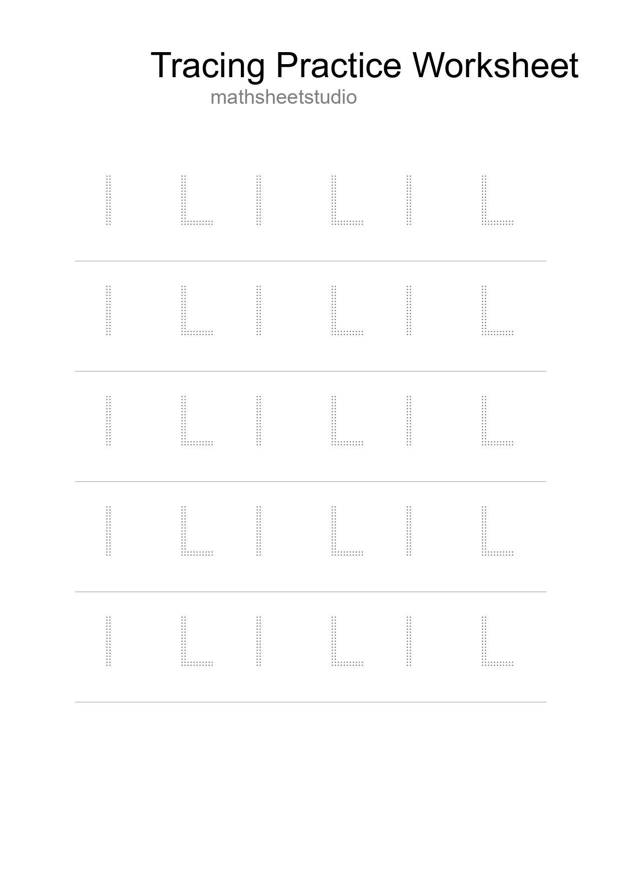 Printable Tracing Worksheet For Kids - Part 32